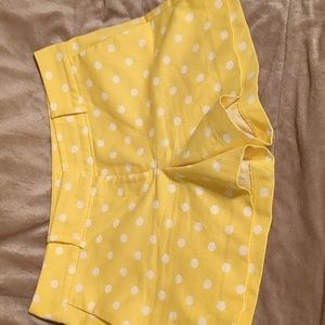 Ann Taylor yellow polka dot shorts